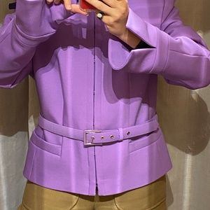 Designer Escada Virgin Wool Lavender Light Jacket  Blazer Office Outfit